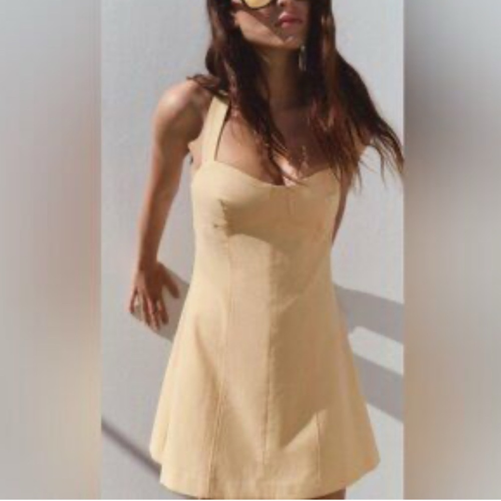 Zara Yellow Halter Jumpsuit Dress